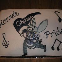 Hornet Pride Marching Band I made this cake for my sons high schoo band. FBCT for the hornet (which completely fell apart on me when I went to apply it, so please...