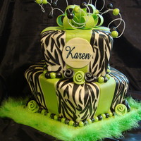 Zebra Birthday This is my first topsy turvey. Not bad, I guess.