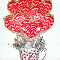 Vegan Valentine Cookies A cookie bouquet made from vegan roll-out sugar cookies and decorated with a glaze icing (vegans don't eat royal because it's...