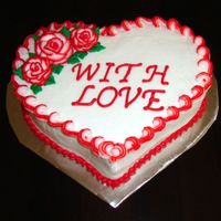 Vegan Valentine This was a chocolate vegan cake that a frieds asked me to bake. Spatula striping make roses and a simple border so much more interesting....