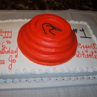 Skeet Shoot Cake my Granddaughter is a skeet shooter, so for her 16th birthday I made her a clay pigeon