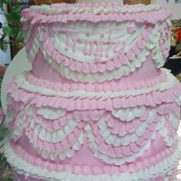 First Birthday Lots Of Ruffles Cake buttercream ruffles everywhere!!