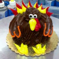 Turkey Cake turkey cake made with buttercream icing