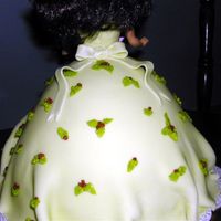 Christmas Eve Doll Cake Rear View 