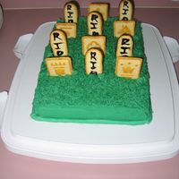 Graveyard Cake Chocolate cake with butter cream frosting. Pepperidge Farm cookies used as tombstones.