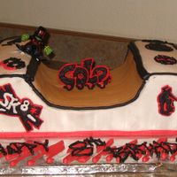 Skateboard Cake 1/2 Pipe; different view