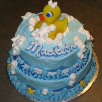 Rubber Ducky Baby Shower Cake I made this for a friends baby shower. It turned out okay.