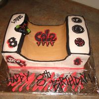 Skateboard Cake My nephew is a skateboard fanatic. I made this 1/2 pipe for his 8th birthday.