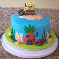 Sponge Bob bc with fondant accents ...