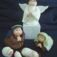 Nativity fondant figurines
