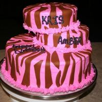 Birthday Cake Zebra, offset cake
