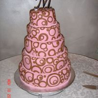 Pink With Brown Circles I made this cake with help from Antonia74 (thank you very much!!) I found a picture of a cake she did showed it to my cousin and she loved...