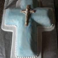 Cross Cake With Fondant Crucifix 