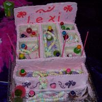 Jewelry Box Cake This was made with everything edible. The birthday party for the four year old girl ended up being a jewelry theme with girls decorating...