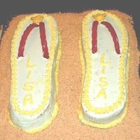 Flip Flop Cake This was my first try at homemade buttercreme frosting. I used the VIVA paper towel method to smooth it. My biggest problem was too many...