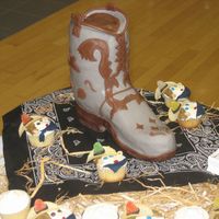Cowboy Boot Chocolate with BC. Made for a charity event along with cowboy hat and 450 cupcakes.