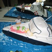 Yacht Replica of a yacht for 60th Birthday Party. All edible except for the boat railings.