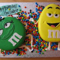 M & M's 2 Chocolate with vanilla Buttercream for a 40th Birthday Party