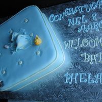 Baby Sleeping On Mattress Baby Shower Cake - mattress with baby sleeping & toys