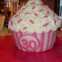 Giant Cupcake Cake This was the other half of my 30th birthday cake. It is my second favorite thing to eat which is cake.