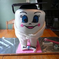 Dental Graduation Tooth Cake 
