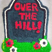 Tombstone Cake I made this cake for my boss on his 50th birthday. It was a very last minutecake and it didn't turn out as nice as I wanted it to. I&#...