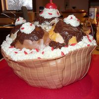 Waffle Bowl Ice Cream Sundae Cake I made this cake for my 30th birthday because ice cream is my favorite thing to eat.