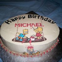 Wet Paint Simpsons painting Happy Birthday sign; Bart spilling paint on Homer. You guessed it: the images & the writing are all chocolate. The...