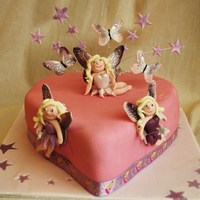 Wings White choc mud cake with marshmallow buttercream filling. All decs & models are fondant. TFL