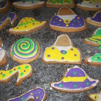 Mardi Gras Cookies Pecan Shortbread Cookies for a co-workers retirement party.