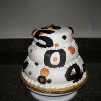 Birthday Cake For Nephew Butter cake with cream cheese icing and lemon filling. Black & Gold cake symbolic of New Orleans - hence the area code 504