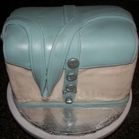 Replica Of A Liz Claiborne Purse Butter Recipe Cake with Cream Cheese Icing. Not too please with fondant. Had lots of air bubbles.