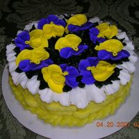 Buttercream Icing. Pansies Are Royal Icing. Pansies