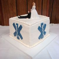 Ems Groom's Cake He is the chief of the Rescue Squad, so this was a very appropriate cake. It was gone very quickly. I feehanded the symbol on all four...