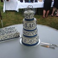 Scrollwork Wedding Cake 