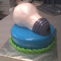 Light Bulb MMF covered 3D light bulb on 10 inch. Sport ball with 6 inch rounds for bulb