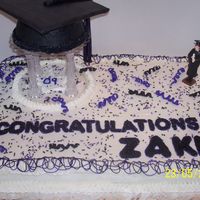 Zakk's Graduation This cake was for a home school graduation. Their colors were black & purple. The graduate loved it