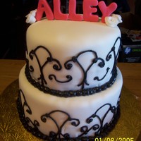 Alley's Baby Shower Cake She did not want a traditional baby shower cake so this is what I came up with.