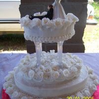 Dustin & Tara All buttercream with about 100 roses. They loved it