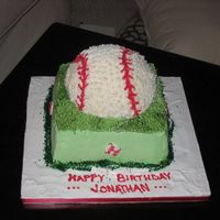 Happy Birthday! Buttercream with fondant circles.