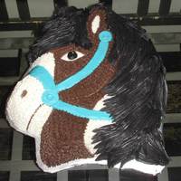 Horse Cake A simple character pan from Wilton. I was in a time crunch and needed to make a horse cake for my daughter.