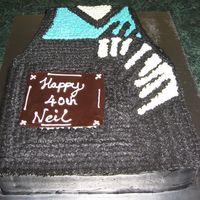 Football Guernsey Port Power Buttercream icing, chocolate mousse filling.