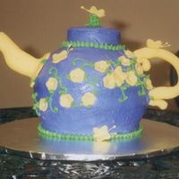 Tea Pot This was my frist attempt at makeing a 3-D cake, for a little girls 3rd birthday,Tea Party.