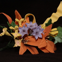 Lily Bouquet From Class This is the final bouquet that we made at a class that I just recently took. It has lilies, hyacenths, hydrangias, and leaves. Really fun...