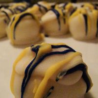 Cake Balls Cake balls made for my husband's fellow Coaches. Decorated in the school colors.