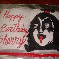 Gene Simmons' Surprise This was a team effort. My husband drew the picture from a cartoon onto a paper and I transferred it onto partchment paper and then unto...