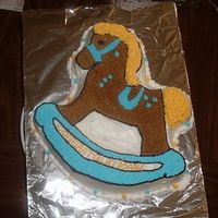 Gitty Up Cowboy!! It's A Boy!! I did this cake for another friend's baby shower. I used the Wilton's rocking horse cake pan. I was very pleased with the result...