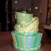 Baby Shower Whimsy Cake Grandma (an artist) calls me and requests a "really different" baby shower cake. We determine together that a 3-tier whimsy cake...