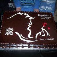 Cast Party Cake, Beauty & The Beast Following the succesful run of our High School Musical, "Beauty and the Beast", I made this sheet cake for the cast party. I...