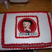 Betty Boop I made this cake for my mom's 55th birthday. She is a fan of Betty Boop so she loved the cake. I had to make two cakes on that weekend...